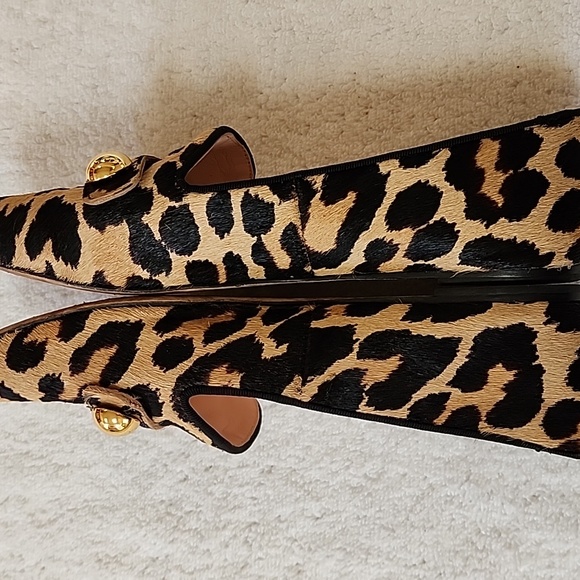 Kate Spade Women's Calf Hair Leopard Print Loafers Size 7 Preowned - Picture 6 of 15